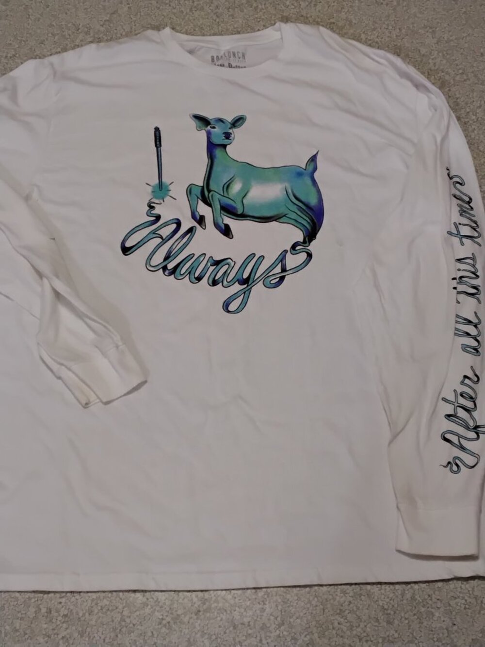 Harry Potter Always White Long Sleeve T-Shirt BoxLunch Exclusive - Size 2XL